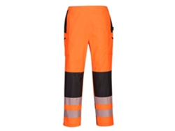 Pantalones impermeables de alta visibilidad Portwest Pw3 para mujer / Naranja y negro / L