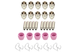 Kit De Consumibles Para Antorcha De Corte Por Plasma Sg-55 Ag-60 Wsd-60p Con Electrodo De Punta Cerámica (30 Unidades)