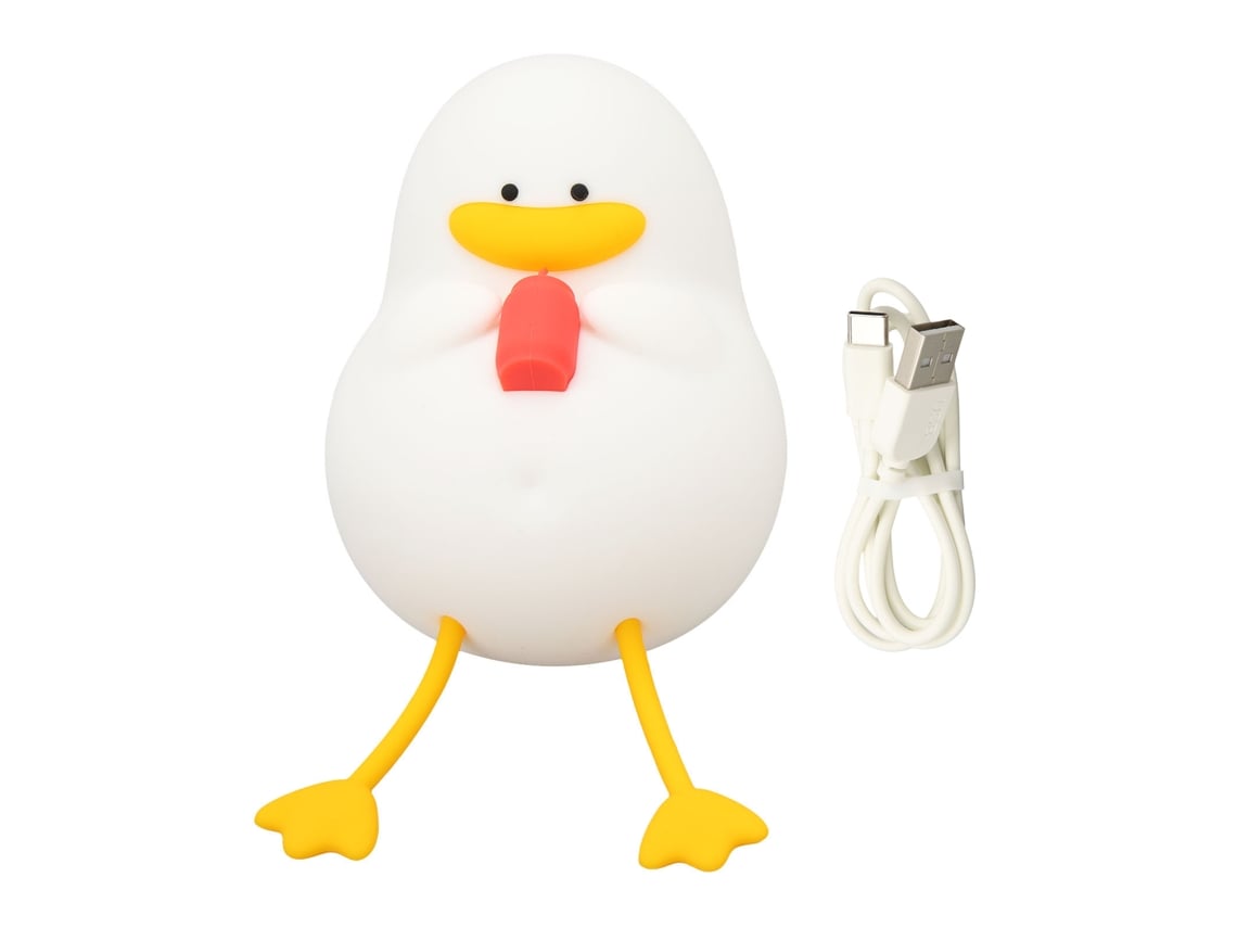 Bj-lâmpada Noturna De Silicone Em Forma De Pato Fofo Com 3 Níveis De Brilho, Protectora Dos Olhos, Carregamento Usb Para Crianças E Quarto