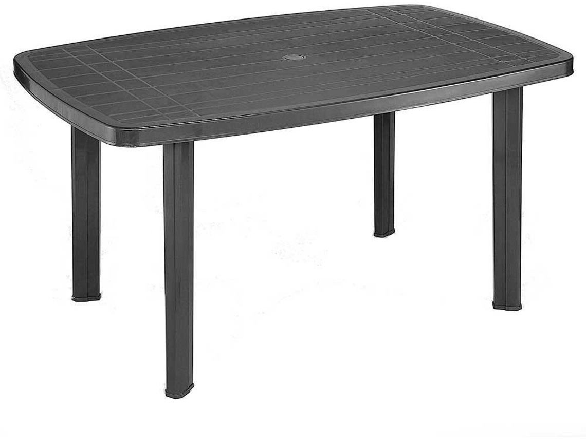Mesa de Jardín PROGARDEN Faro (Antracita - Polipropileno - 137x85x72 cm)