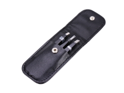 Juego De Pinzas De Acero Inoxidable Negro Para La Depilación De Cejas.
