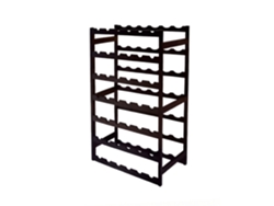 Relaxdays Botellero Para 42 Botellas, Madera De Nogal, 102 X 63 X 25 Cm, Soporte Para Vino Tinto Y Blanco, Negro
