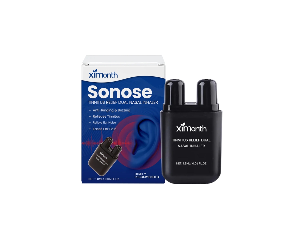 Inhalador nasal doble en barra para aliviar el dolor de oídos.