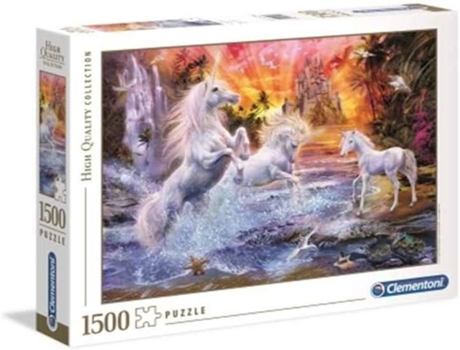 Puzzle CLEMENTONI Unicornios Salvajes (1500 Piezas - Edad mínima: 3 años)