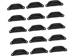 Tiradores De Hierro Negro Para Muebles, Juego 16 Unidades, Sencillo Y Práctico, Pomos Cajones Cocina
