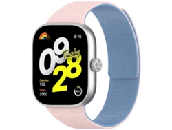 Bracelete Para Redmi Watch 6 / 5 / 4 - Silicone Macio Magnético - Textura De Lichia - Plugue De Metal Rosa, Azul E Névoa