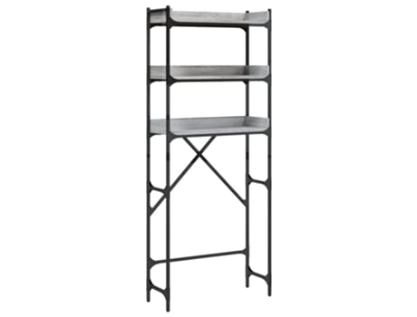 Estantería lavadora madera VIDAXL ingeniería gris Sonoma (67x25x163 cm)
