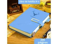 Libreta de piel azul A5 con tapa flexible personalizada, ideal para reuniones de negocios.