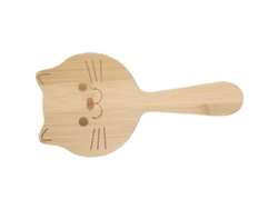 Peine De Bambú Para Mujer Con Diseño De Gato, Peine Suave Para Cabello Seco Y Para Desenredar.