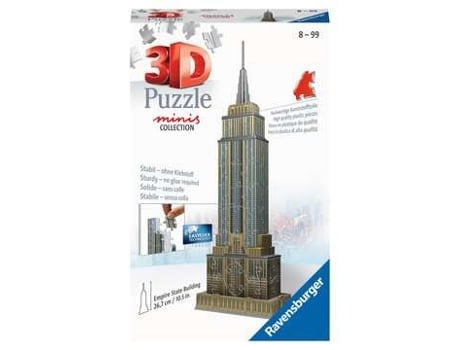 Puzzle RAVENSBURGER Mini Empire State Building Puzle 3D 66 pieza(s) Edificios