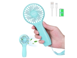 Mini ventilador portátil con batería recargable de 5000 mAh, ventilador personal de mano de 2 velocidades, color azul Gusshious