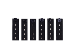 6 Extensores De Cinturón Elásticos Ajustables Con Botón Para Embarazo, Hombres Con Sobrepeso, Color Negro.
