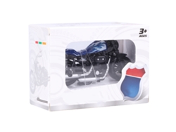 Modelo De Motocicleta De Juguete De Aleación Altamente Simulada Con Vehículo De Tracción Retráctil Para Niños - Azul