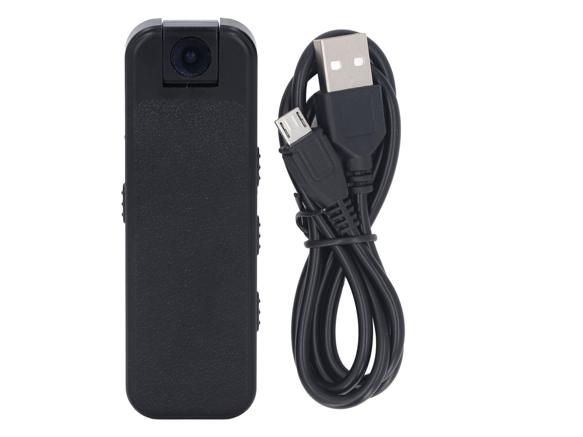 Câmera Portátil Vestível 1080p Visão Noturna Lente Giratória 180° Clip Para Ciclismo Outdoor