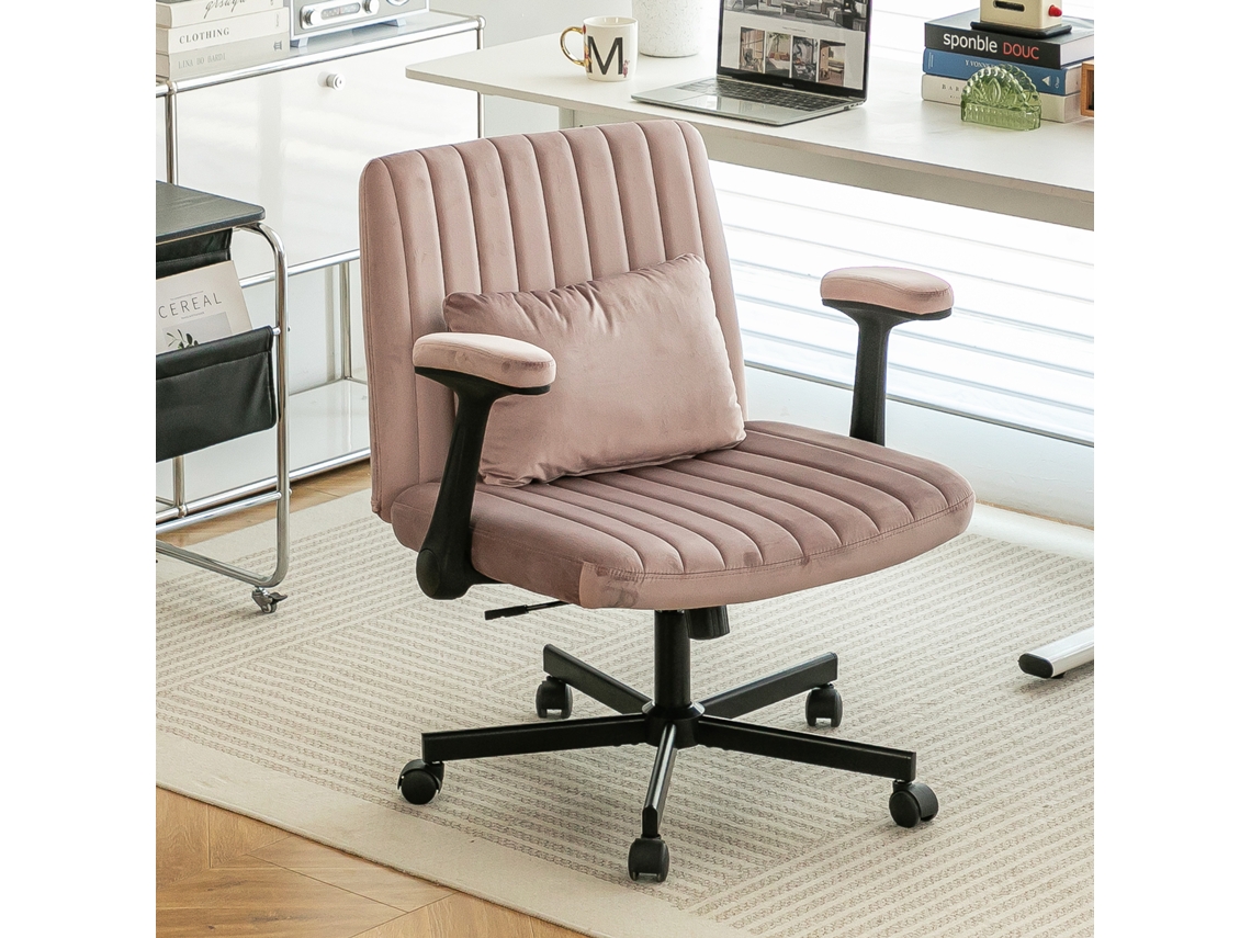 Silla De Oficina Giratoria De Terciopelo Con Brazos Plegables Y Ruedas Para Uso En La Oficina En Casa.