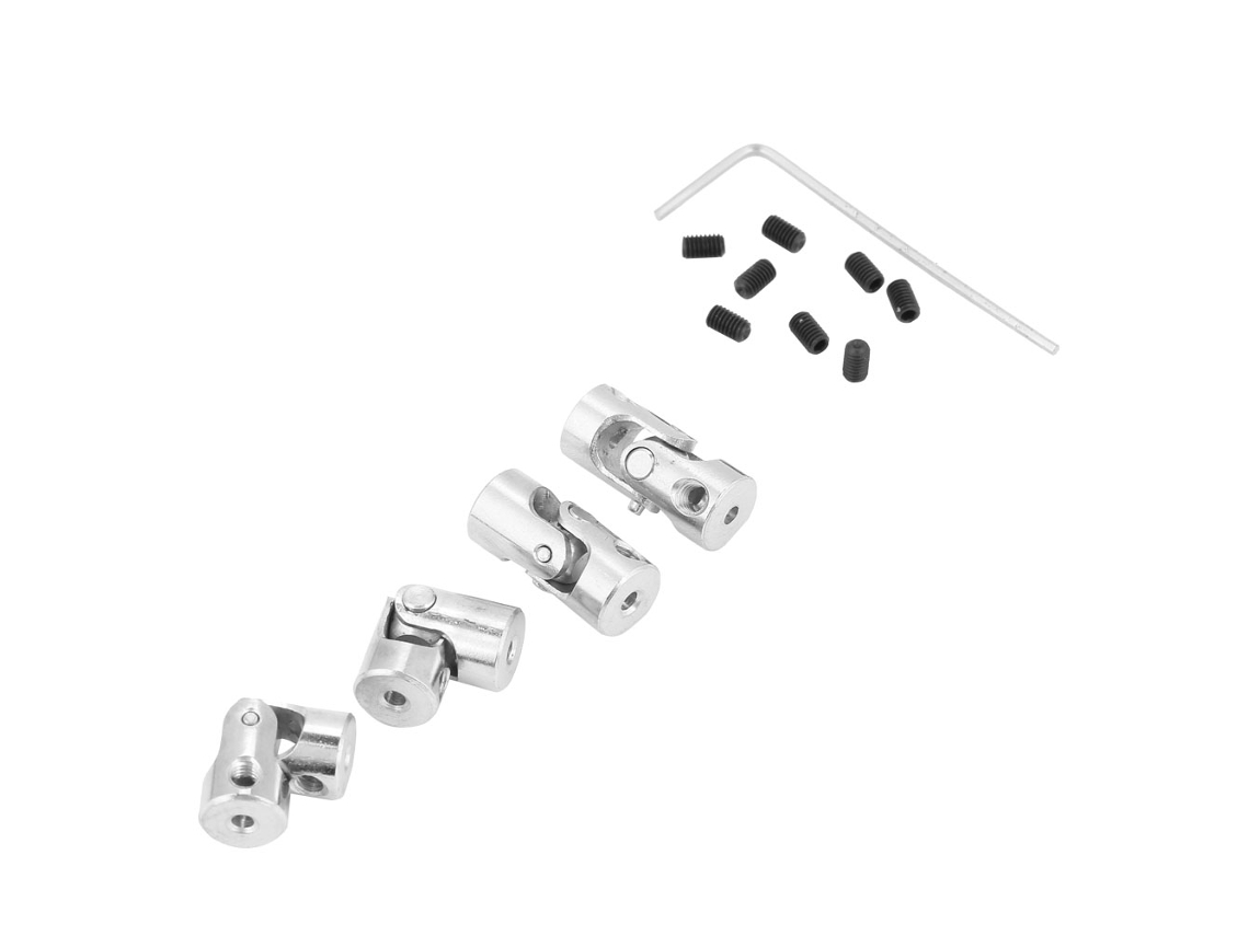 2026velora-4pcs Acoplamiento De Eje Conector De Motor Dirección Longitud 18mm Od 8mm Junta Universal (2*2mm)