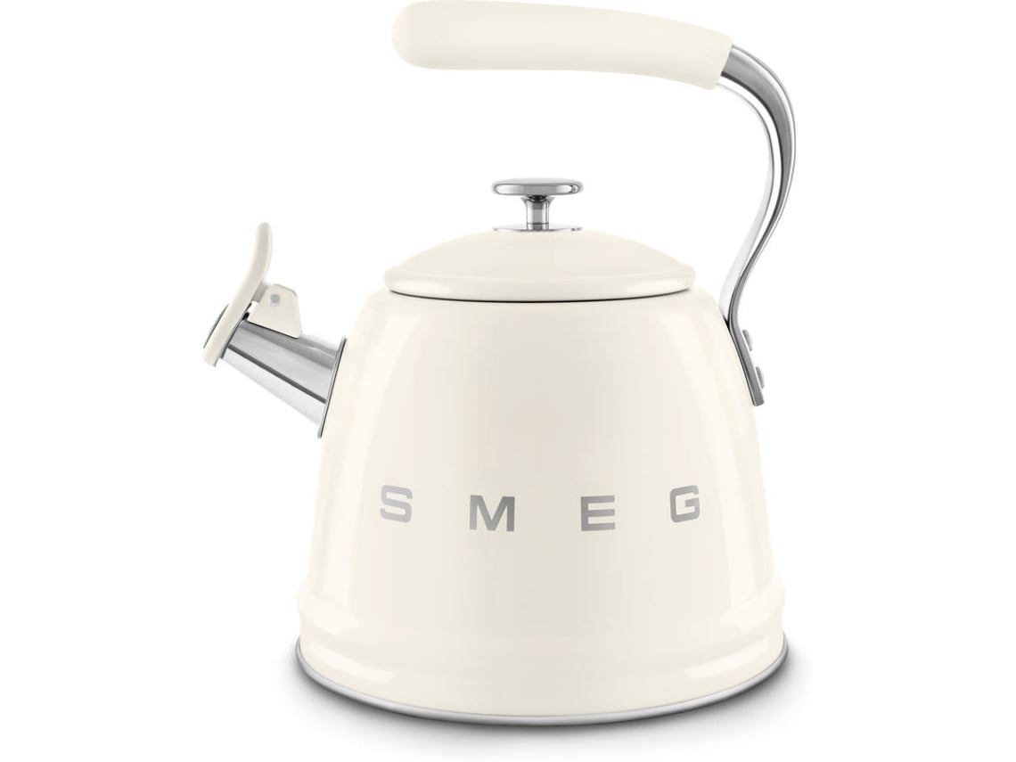 Hervidor de acero con silbato SMEG WKF01CR CREMA (2.3 L)