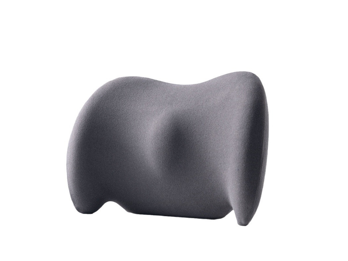 Cojín de apoyo lumbar para silla de oficina para aliviar el dolor de espalda gris Siurn