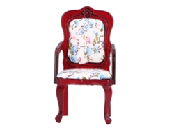 Ats-silla Miniatura De Casa De Muñecas Escala 1:12 Sillón Decorativo Mueble De Madera Simulación