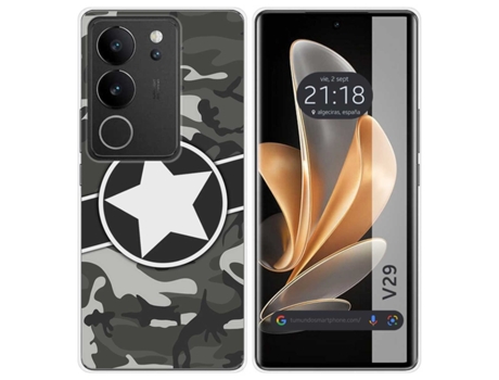 Funda Diseño Camuflaje para Vivo V29 5G TUMUNDOSMARTPHONE Silicona Multicolor