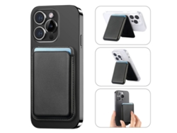 Cartera magnética ultrafina para iPhone con soporte ajustable - Negra Hexinyigjly