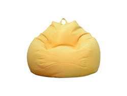 2026-funda Para Sillón De Granos Xxl 2023 Tela Algodón Y Lino Sin Relleno Para Adultos Niños Amarillo