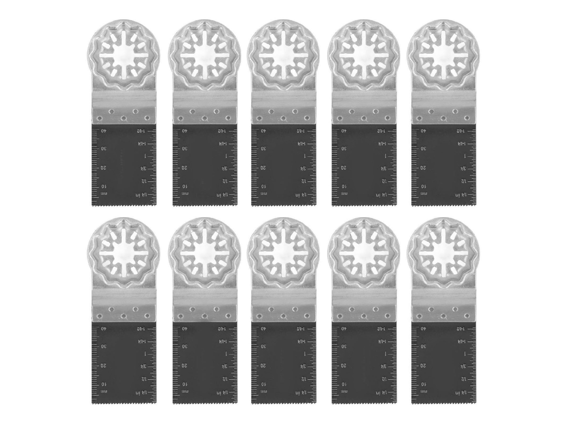 10 Hojas De Sierra Oscilantes De Metal De Carburo Hss De Liberación Rápida Para Accesorios De Multiherramienta Bosch Fein De 34 Mm