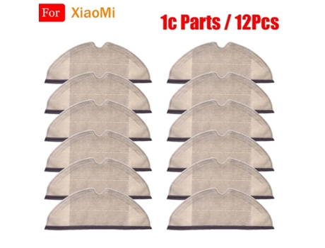 12 piezas para Xiaomi Mijia 1C 1T Stytj01Zhm Robot aspirador paño de mopa piezas trapos de fregado paño limpiador de fregona húmeda seca