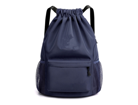 Mochila con cordón, bolsa de gimnasio, mochila con cordón, bolsas (azul marino)