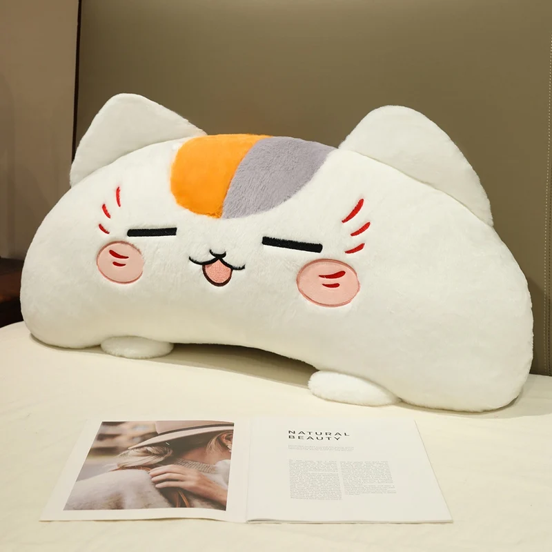 (85 Cm De Ancho, Ojos Entrecerrados) Almohada Para Adultos Con Forma De Gato, Suave Y Cómoda.