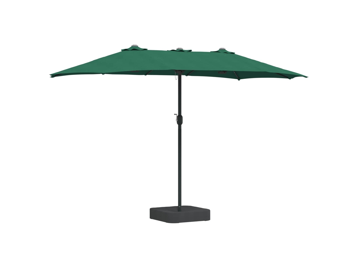Sombrilla de jardín de poliéster verde 385x209x244 cm MAISON EXCLUSIVE