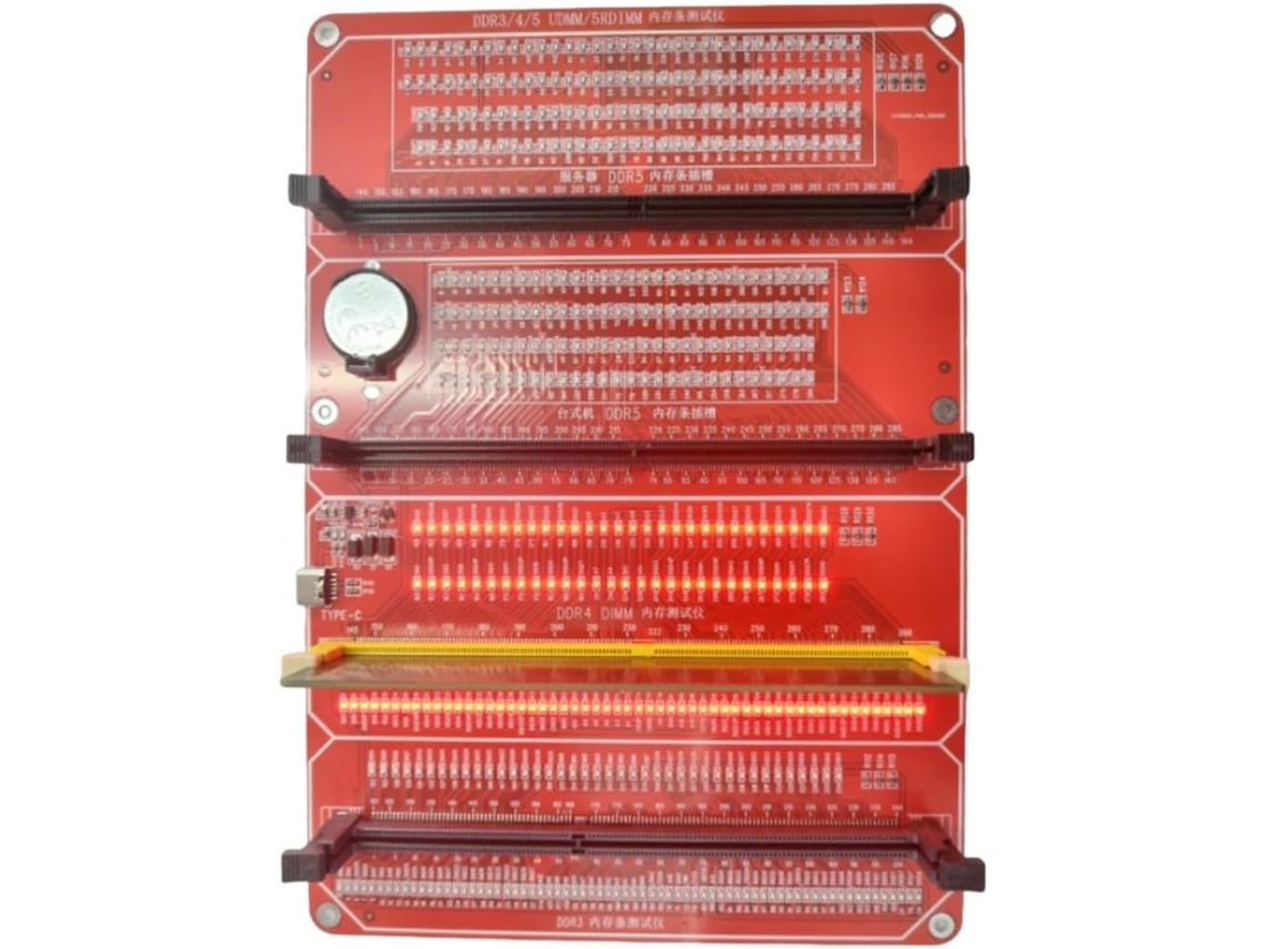 Probador De Memoria 4 En 1 Ddr3 Ddr4 Ddr5ud Ddr5rdm: Analizador De Diagnóstico Con Indicador Led