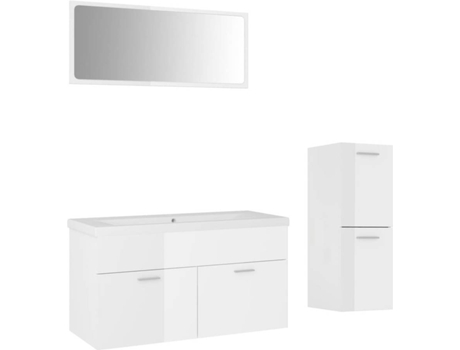 Conjunto de muebles de baño VIDAXL Blanco Madera contrachapada (90x38.5x46 cm)