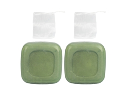 2 pastillas de jabón de té verde y algas para rostro y cuerpo, control de grasa, abundante espuma, hidrata y previene el envejecimiento.