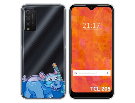 Carcasa TCL 205 TUMUNDOSMARTPHONE Dibujos Transparente Multicolor