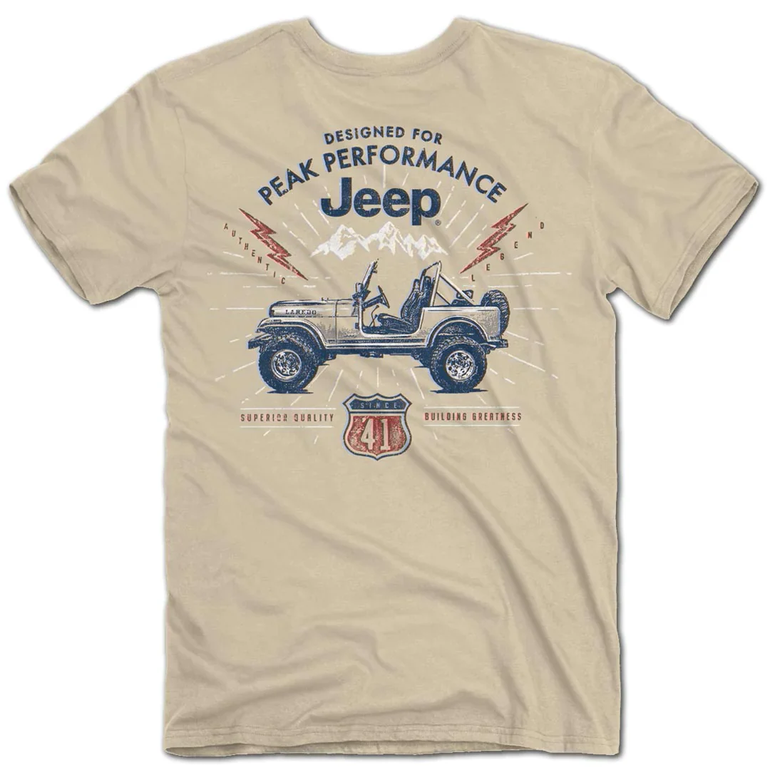 Jeep Peak Performance T-shirt Unisex Rockinstone Size:xxxl