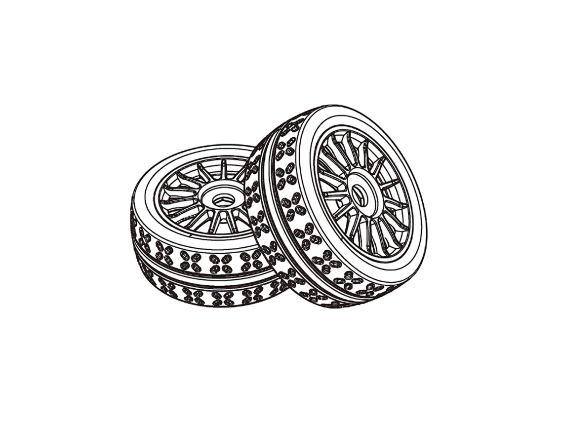 P73300b2mjx 7304 Rc Car Original Parts Wheel Tire P73300a P73300b2