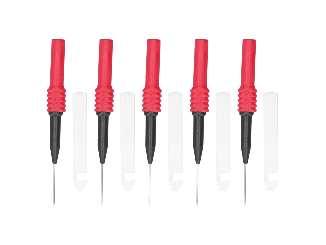 5 Unidades De Sondas De Prueba Para Agujas De Perforación De 0,7 Mm Con Funda, Kit De Accesorios Para Multímetro, Latón + Pvc 30009