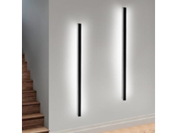 ZMH Aplique LED de pared para interior, 100 cm, metal negro, 32 W - Iluminación moderna para salón y cocina