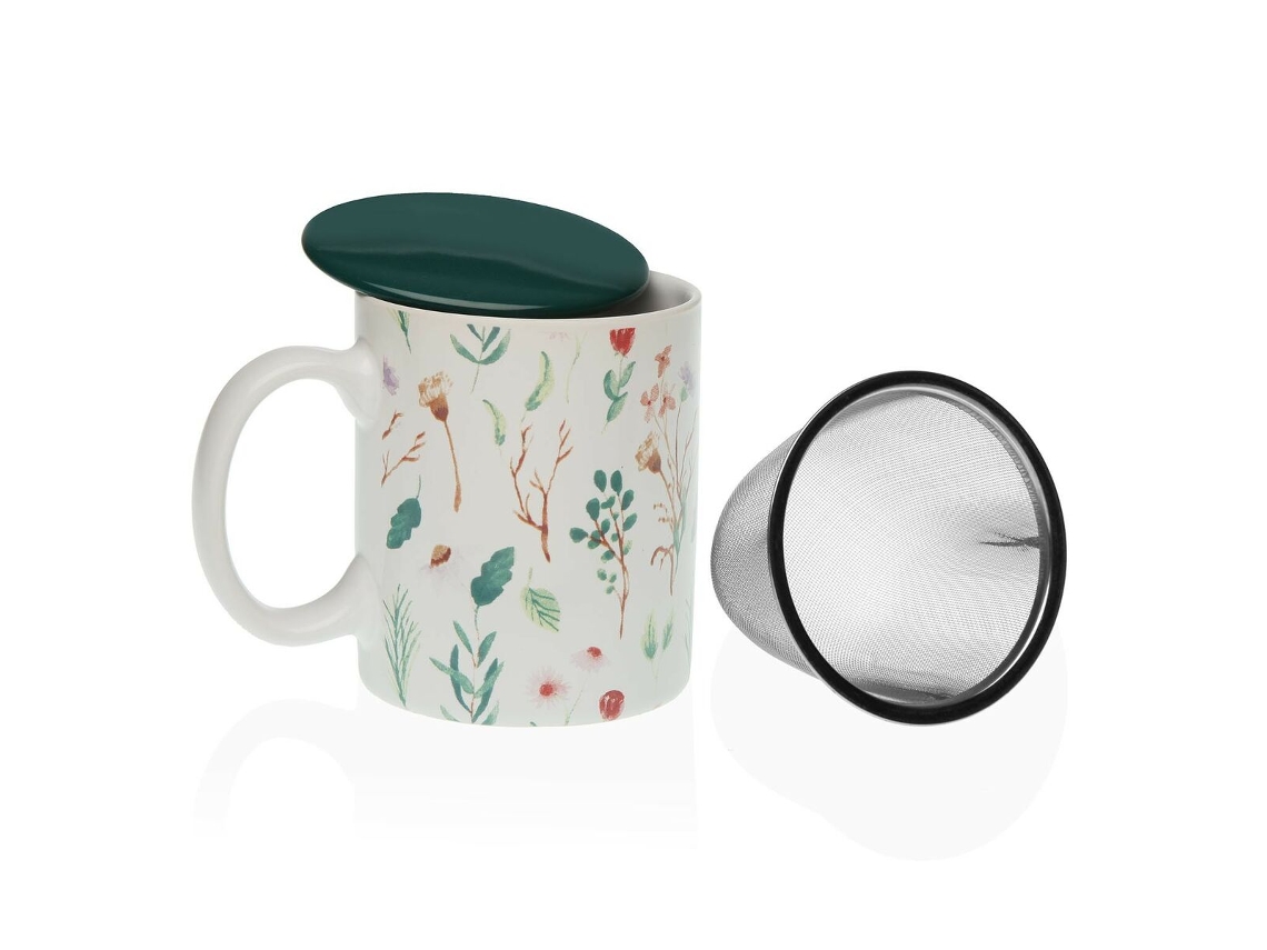 Taza con Filtro para Infusiones Versa Sansa Porcelana Gres