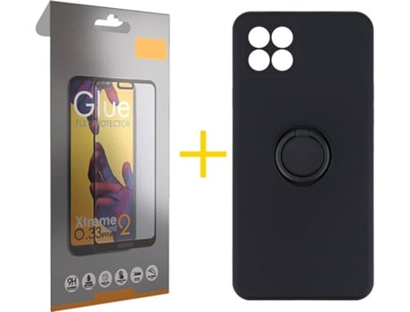 Carcasa + Protector de Pantalla para Huawei P40 Lite SKYHE Negro
