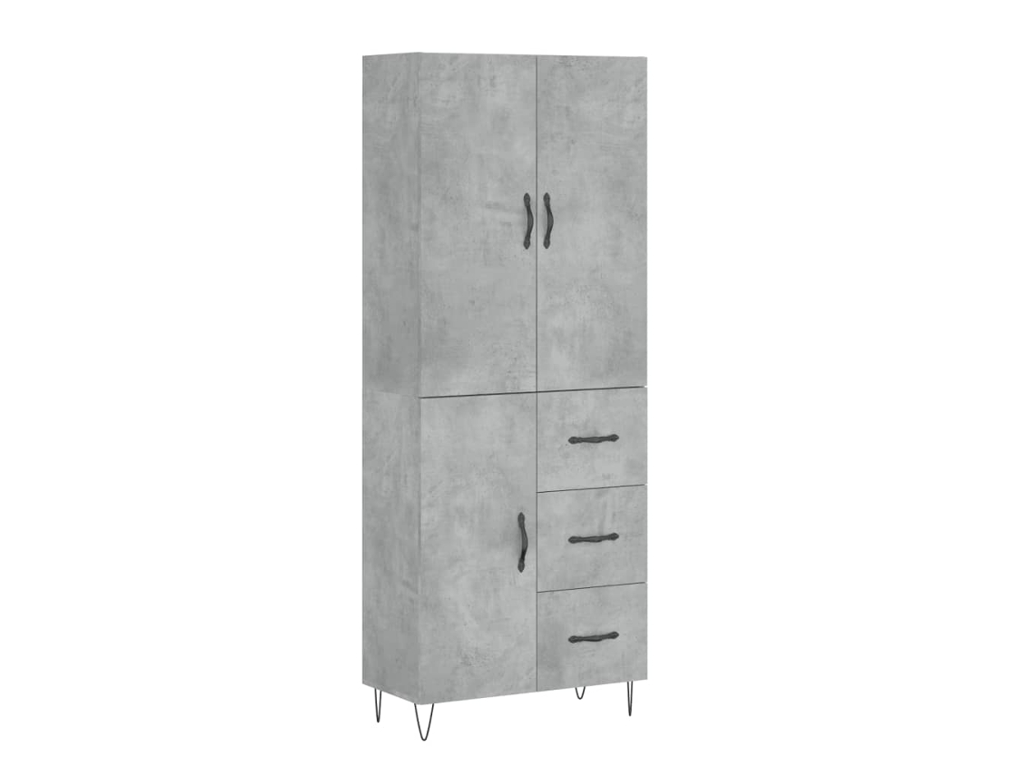 Mueble alto en derivados de madera gris cemento MAISON EXCLUSIVE (69,5x34x180 cm)