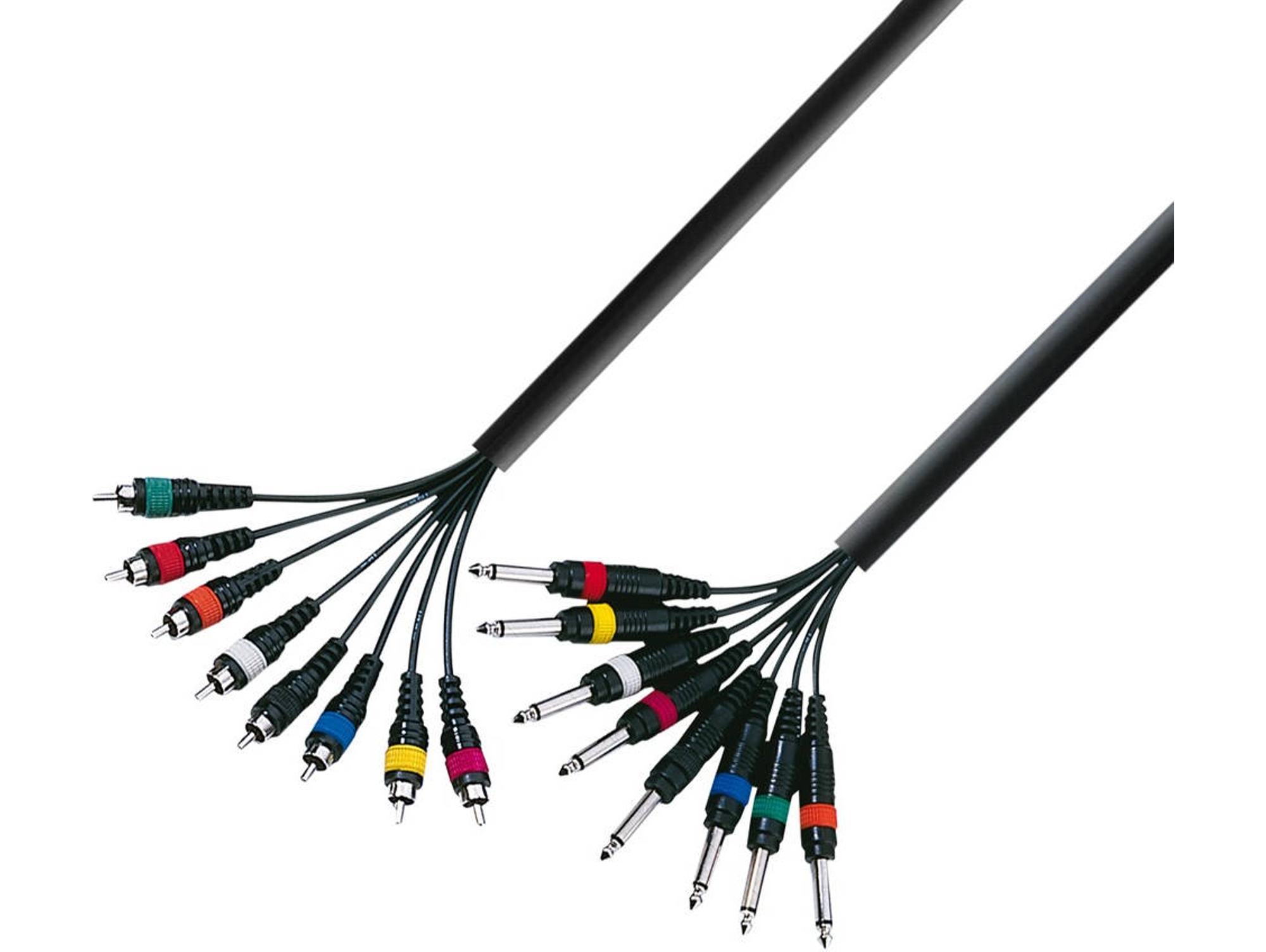 Cable de Audio ADAM HALL (RCA - Jack 6.3mm - 3 m - Negro)