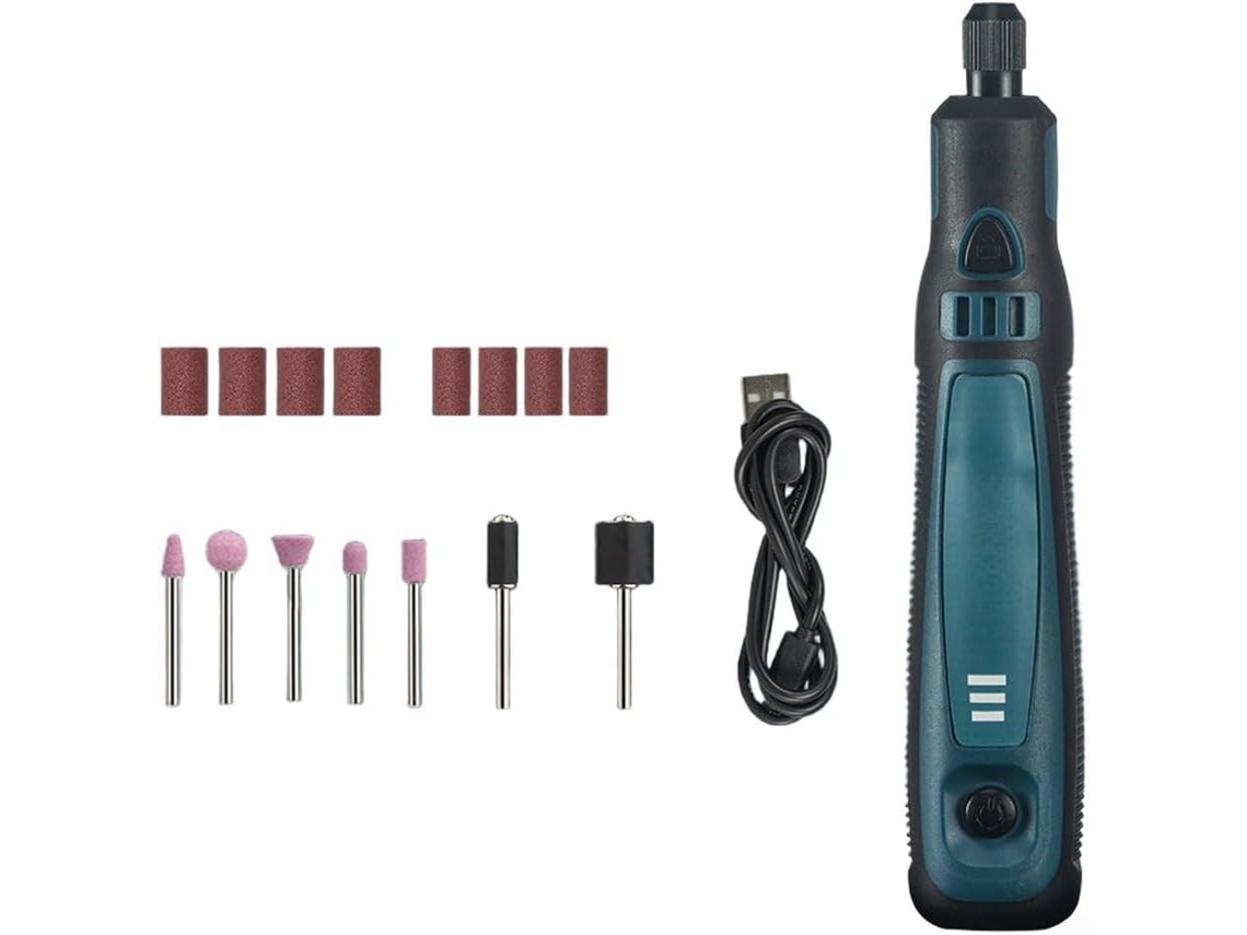 Kit De Herramientas De 15 Piezas (15 Piezas) Mini Herramientas Rotativas Inalámbricas Para Grabado Y Rectificado