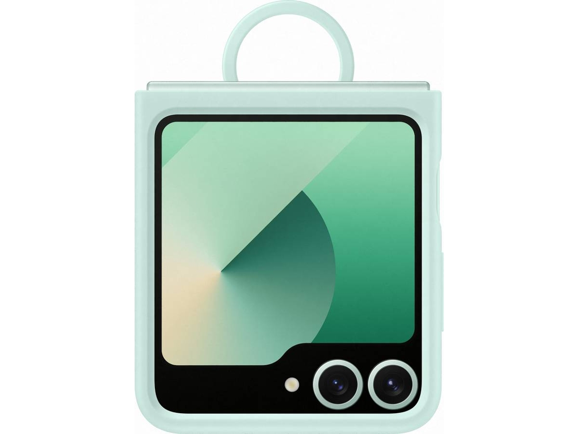 Funda SAMSUNG de Silicona con Anillo Z Flip 7 FE / Z Flip 6 (Menta)  