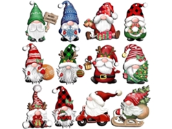 24 Adornos Navideños De Madera