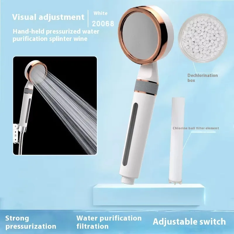 Cabezal De Ducha Con Filtro Mejorado E Interruptor