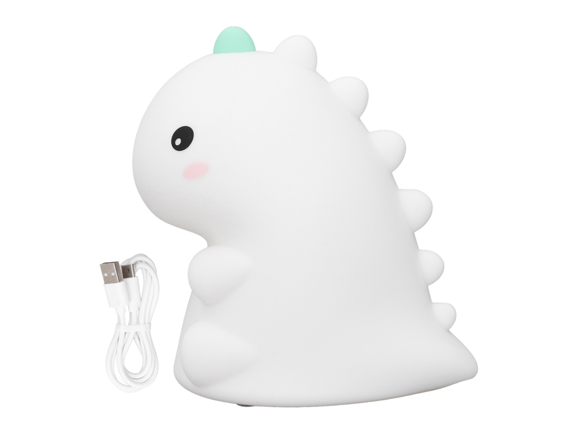 Lámpara De Noche De Silicona Con Forma De Dinosaurio Para Bebés, 3 Niveles De Brillo, Recargable Por Usb.