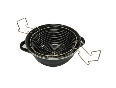 Freidora con cestillo 20 cm black