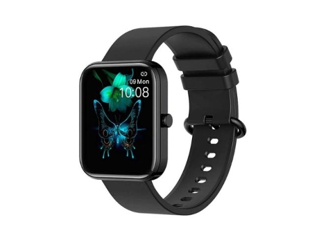 Reloj inteligente Bluetooth, pantalla táctil de 1,69 pulgadas, monitor de frecuencia cardíaca durante el sueño, adecuado para Android IOS (negro) V...